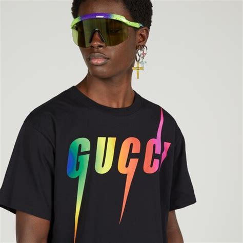 gucci t-shirt with blade print men|gucci blade print t shirt.